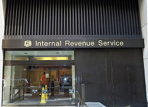 Exterior of the Internal Revenue Service offic...