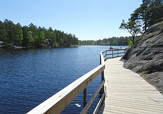 Nedre Rudasjön med "Maxingeslingan".