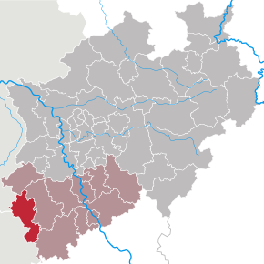 Poziția localității Regiunea urbană Aachen