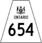 Highway 654 shield