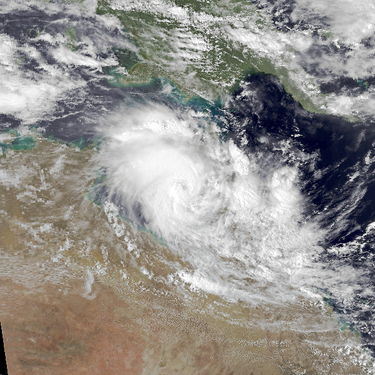 User:12george1 (submissons) gained seventh place with two good articles on hurricanes. (Cyclone Peter shown).