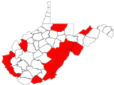 County distribution map.