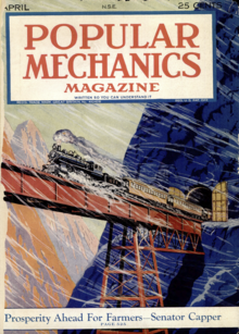 Cover of April 1924 issue, 25 cents ($4.34 in 2022) PopularMechanicsApril1924.png