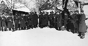 Солдаты австрийского батальона зимой 1945 года