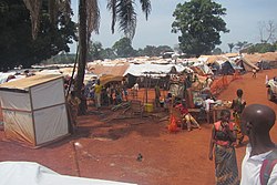 Refugees camp in PK3, Bria, Central African Republic, 12 June 2018.jpg