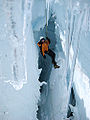 26 février 2009 Vandale trouvé par un administrateur-alpiniste et descendu au fond d'une crevasse.