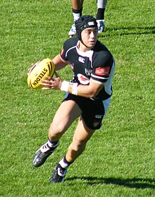 Johnson playing for the Junior Warriors in 2009 SHAUN JOHNSON New Zealand Warriors.jpg