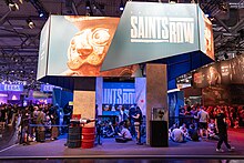 The booth of Saints Row in 2022 Saints Row exhibition stand at Gamescom 2022 in Cologne, Germany (52760300728).jpg