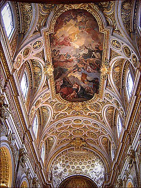 Den helige Ludvigs apoteos. San Luigi dei Francesi, Rom.
