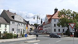 Center of Selbitz, town hall to the right