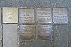 Stolpersteine für Moritz und Selma Metzger sowie Johanna, Martha, Norbert und Sara Spiegel