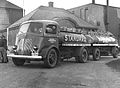 Tankbil fra Østlandske Petroleumscompagni på anlegget da tyskerne hadde kontrollen under krigen 1940–1945. Foto: Bernt Tollefsen (1911–1945)/Riksarkivet