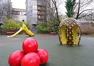 Fruktlekparken med skulpturer av Johan Ferner Ström