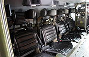 Ural-63099の乗員用座席。