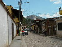 Straat in Copán Ruinas