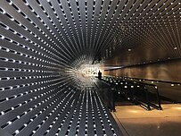 Underground walkway connecting the East and West buildings. Walkway to West Building and Cascade Cafe.jpg