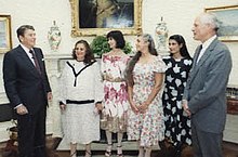 William Andreas Brown and family with Ronald Reagan.jpg