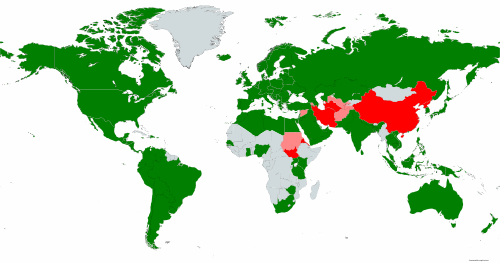 World map showing the status of YouTube blocking
.mw-parser-output .col-begin{border-collapse:collapse;padding:0;color:inherit;width:100%;border:0;margin:0}.mw-parser-output .col-begin-small{font-size:90%}.mw-parser-output .col-break{vertical-align:top;text-align:left}.mw-parser-output .col-break-2{width:50%}.mw-parser-output .col-break-3{width:33.3%}.mw-parser-output .col-break-4{width:25%}.mw-parser-output .col-break-5{width:20%}@media(max-width:720px){.mw-parser-output .col-begin,.mw-parser-output .col-begin>tbody,.mw-parser-output .col-begin>tbody>tr,.mw-parser-output .col-begin>tbody>tr>td{display:block!important;width:100%!important}.mw-parser-output .col-break{padding-left:0!important}}
.mw-parser-output .legend{page-break-inside:avoid;break-inside:avoid-column}.mw-parser-output .legend-color{display:inline-block;min-width:1.25em;height:1.25em;line-height:1.25;margin:1px 0;text-align:center;border:1px solid black;background-color:transparent;color:black}.mw-parser-output .legend-text{}
Has local YouTube version
Accessible
Blocked
Previously blocked YouTube world map May 2016 Update.svg