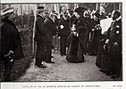 Visit of their Majesties to the Military Hospital of Madrid, in Carabanchel.