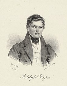 Adoloh Hesse, litografio de Josef Kriehuber (1831)