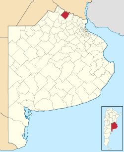 location of San Pedro Partido in Buenos Aires Province