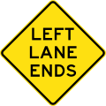 (W4-9) Left Lane Ends