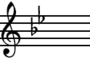 B-flat Major key signature