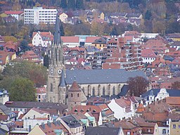 Vy över centrala Bad Kissingen.