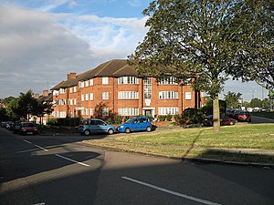 Beaufort Park. Apartment blocks in a small estate on the south side of the North Circular road