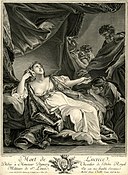 Смерть Лукреции. 1761 По оригиналу Шарля-Мишель-Анжа Шалле Британский музей, Лондон