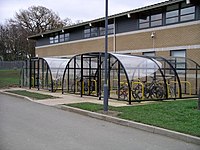 Modern secure bike sheds