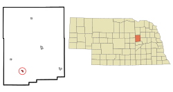 Location of Cedar Rapids, Nebraska