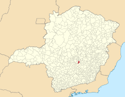 Localização de Belo Horizonte em Minas Gerais