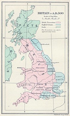 Island of Britain in AD 500. Britain in AD500 - Project Gutenberg eText 16790.jpg