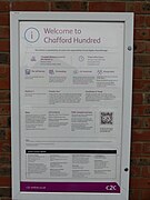 Welcome to Chafford Hundred station sign in c2c "house" style (no "Lakeside")