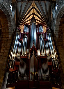 The pipe organ, built by Rieger Orgelbau and dedicated in 1992 Church Organ at St Giles' Cathedral, High Street, Royal Mile, Edinburgh (51).jpg