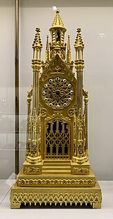 Clock, unknown French maker, c.1835-1850, gilt and enamelled copper, Museum of Decorative Arts, Paris