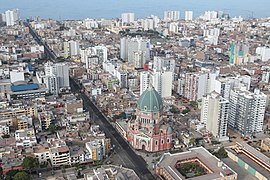 Vista aérea del distrito de Magdalena del Mar