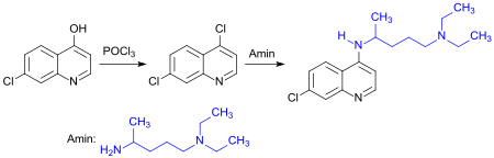 Chloroquin-Synthese via 7-Chlor-4-hydroxychinolin