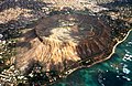 Aerial view of Diamond Head Crater