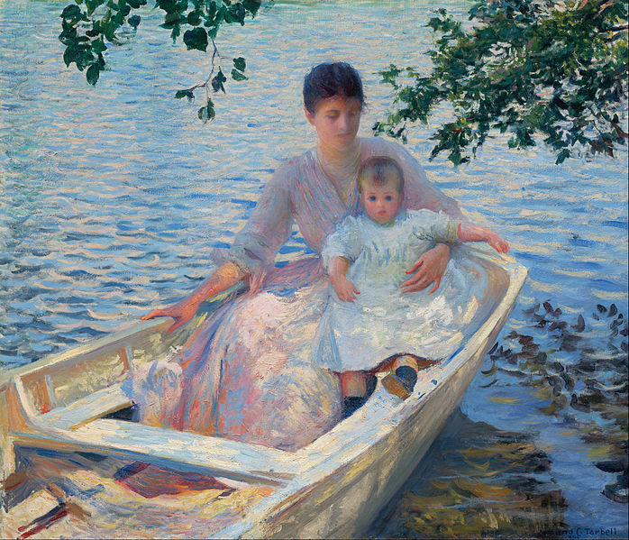 File:Edmund Charles Tarbell - Mother and Child in a Boat - Google Art Project.jpg