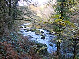 La rivière Ellé entre Barrégan et Sainte-Barbe.