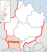 Lage der Gemeinde Enköping