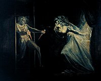Lady Macbeth con los puñales, de Füssli, 1812.