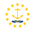 Bandeira de Rhode Island (27 de julho de 1640, formalmente 1 de novembro de 1897)