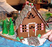 A gingerbread house