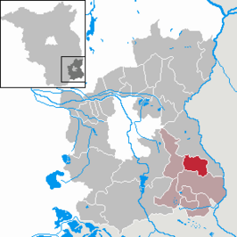 Kaart van Groß Schacksdorf-Simmersdorf   Tšěšojce-Žymjerojce