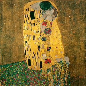 The Kiss 1907–1908. Oil on canvas. Österreichi...