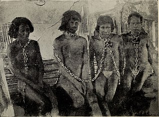 Índios escravizados no século XIX.