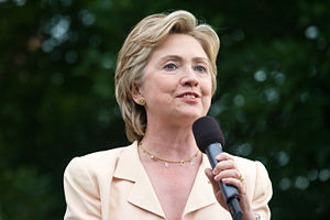 Hillary Rodham Clinton campaigning, 2007